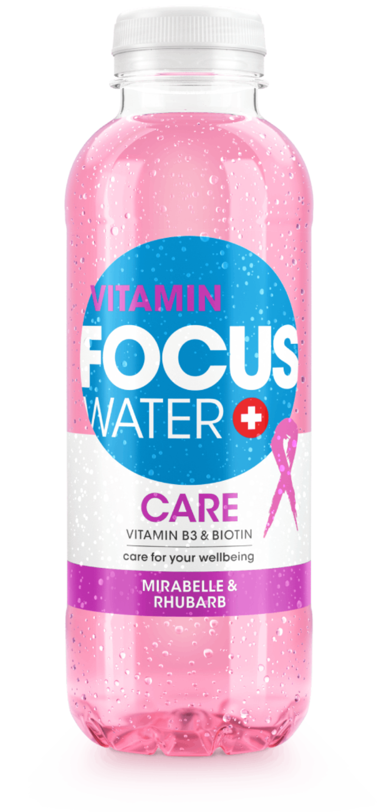Ein Produktbild von Focuswater Care Vitaminwasser ohne Zucker im Onlineshop auf weissem Hintergrund